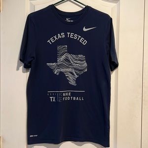 Nike Texas Tested Dri-Fit Navy Football T-shirt Size Medium